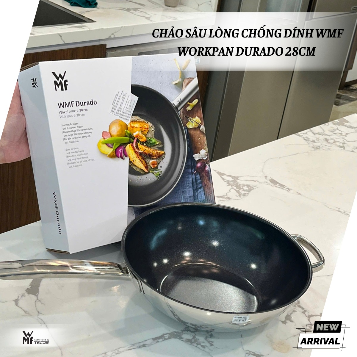 Chảo Xào Chống Dính Sâu Lòng Phủ Ceramic WMF Durado Wok Pan 28cm
