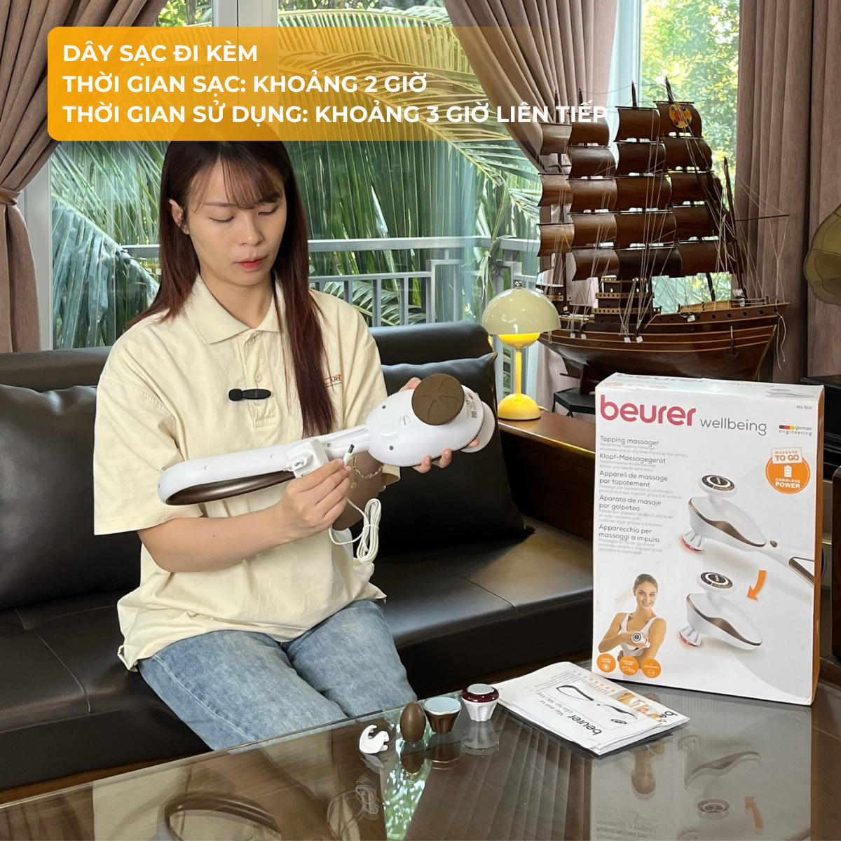 Beurer Máy massage cầm tay dùng pin MG510