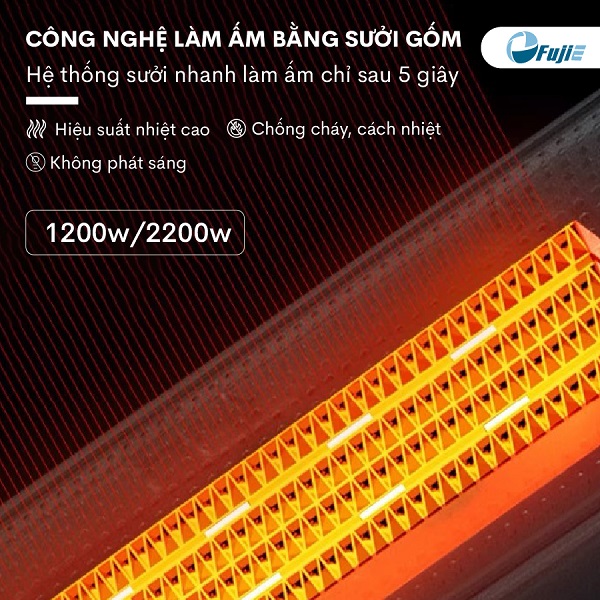 Quạt sưởi gốm ceramic CH-2400