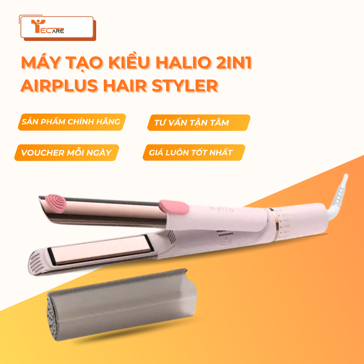 Halio Máy Tạo Kiểu 2in1 Airplus Hair Styler