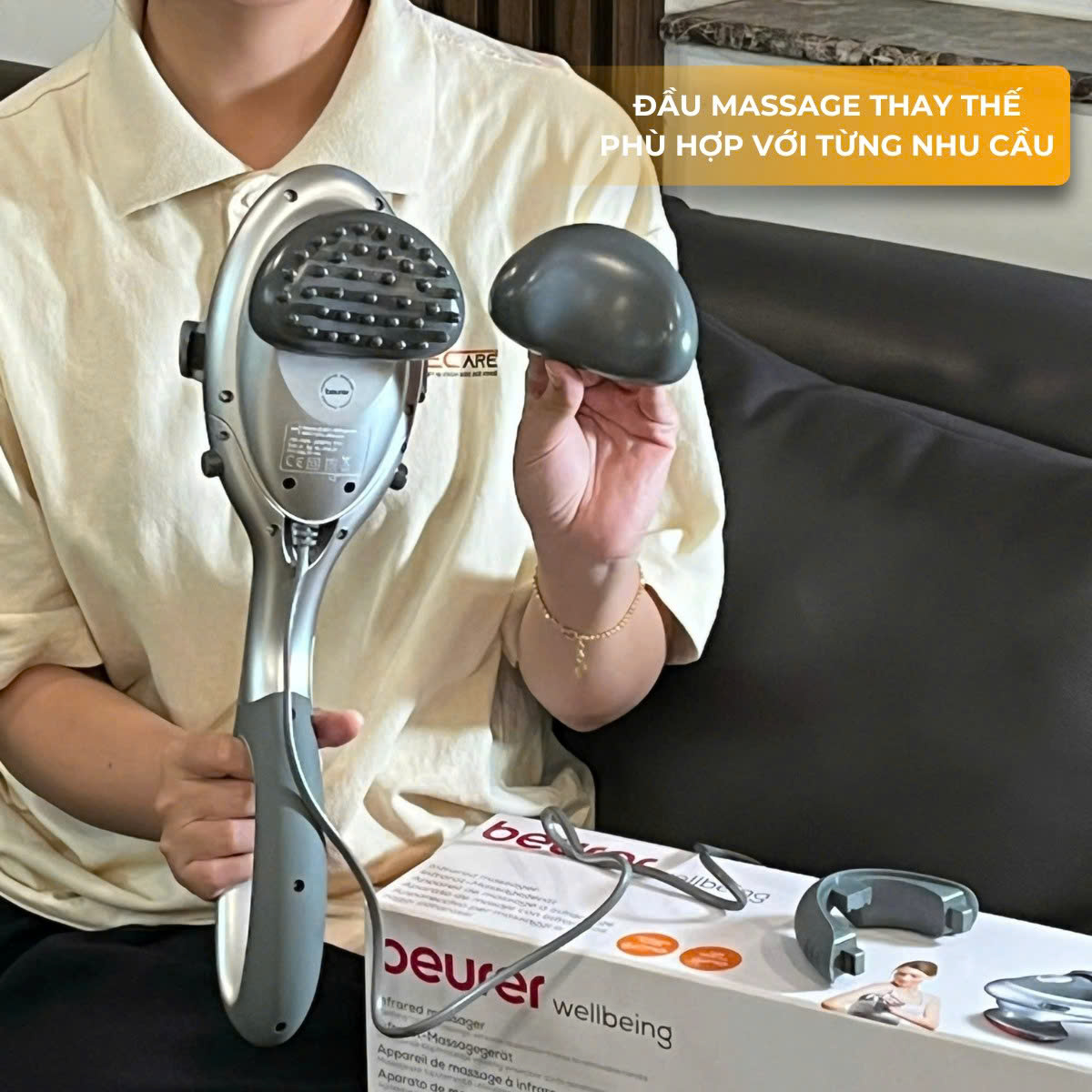 Beurer Máy massage cầm tay có đèn hồng ngoại MG70