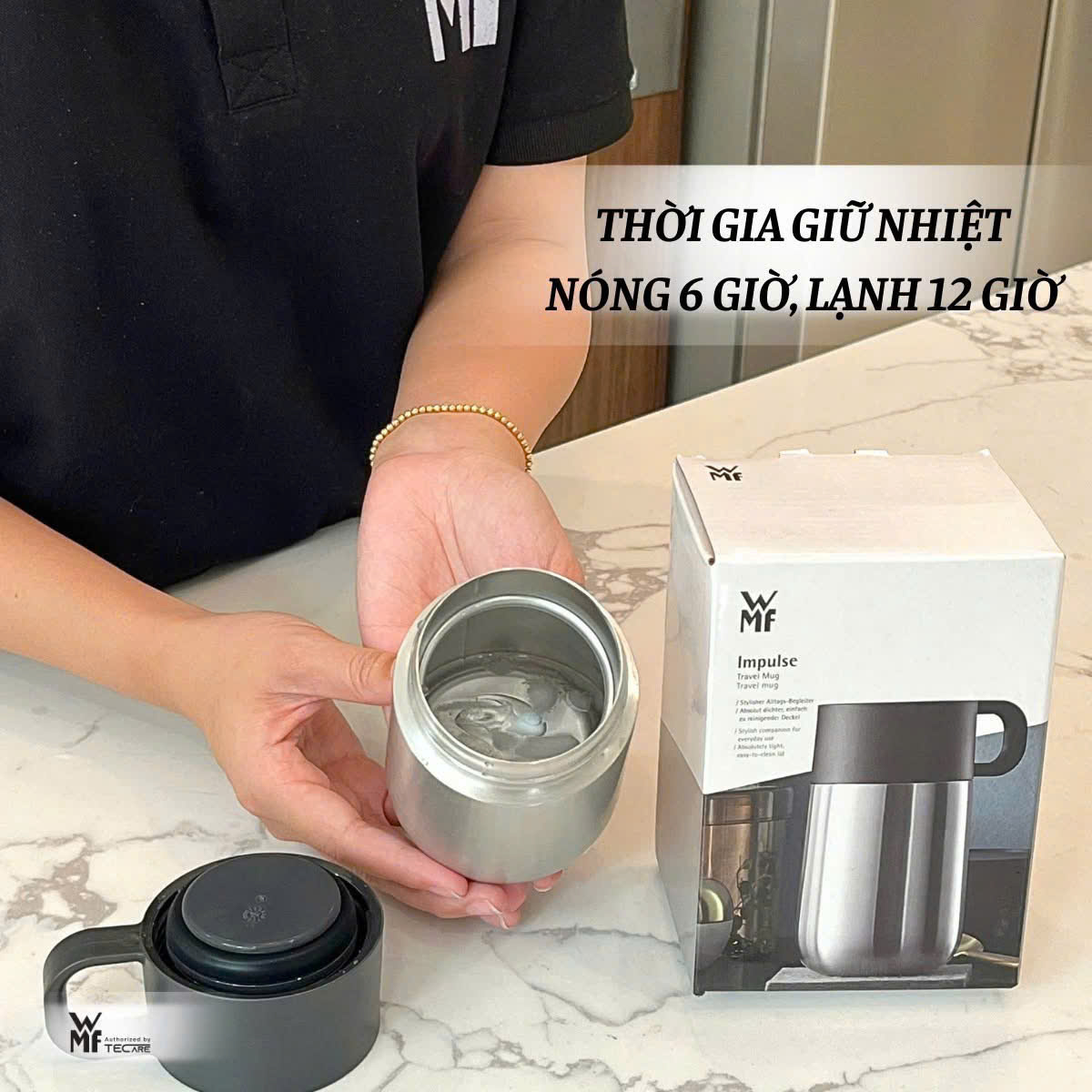 WMF Bình Giữ Nhiệt Chân Không IMPULSE TRAVEL Thép Không Gỉ - Dung tích 350ml