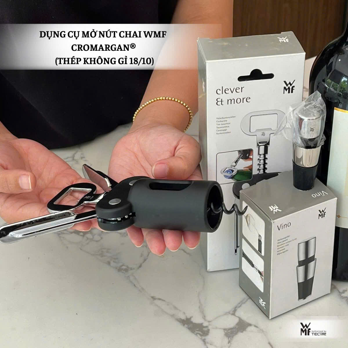 WMF Dụng Cụ Mở Nút Chai Đa Năng Thép Không Gỉ H20cm