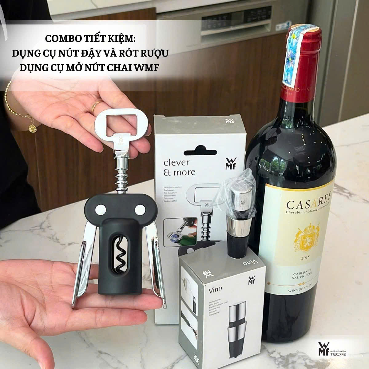 WMF Dụng Cụ Mở Nút Chai Đa Năng Thép Không Gỉ H20cm