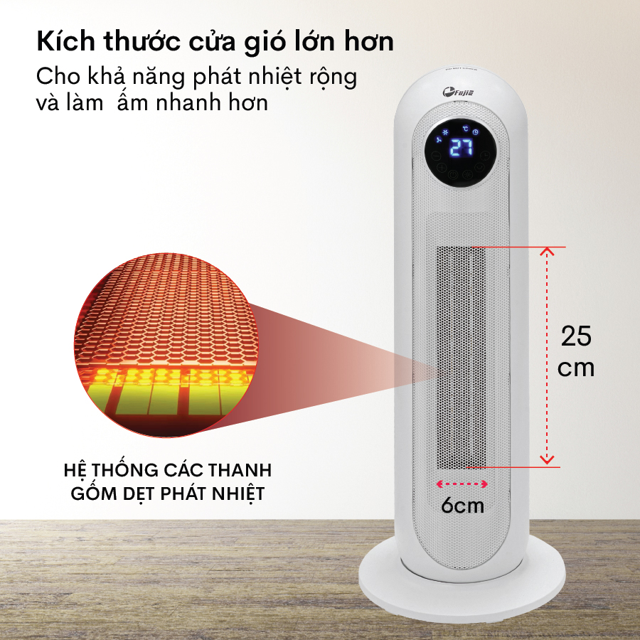 Quạt sưởi gốm Ceramic FujiE CH-2300