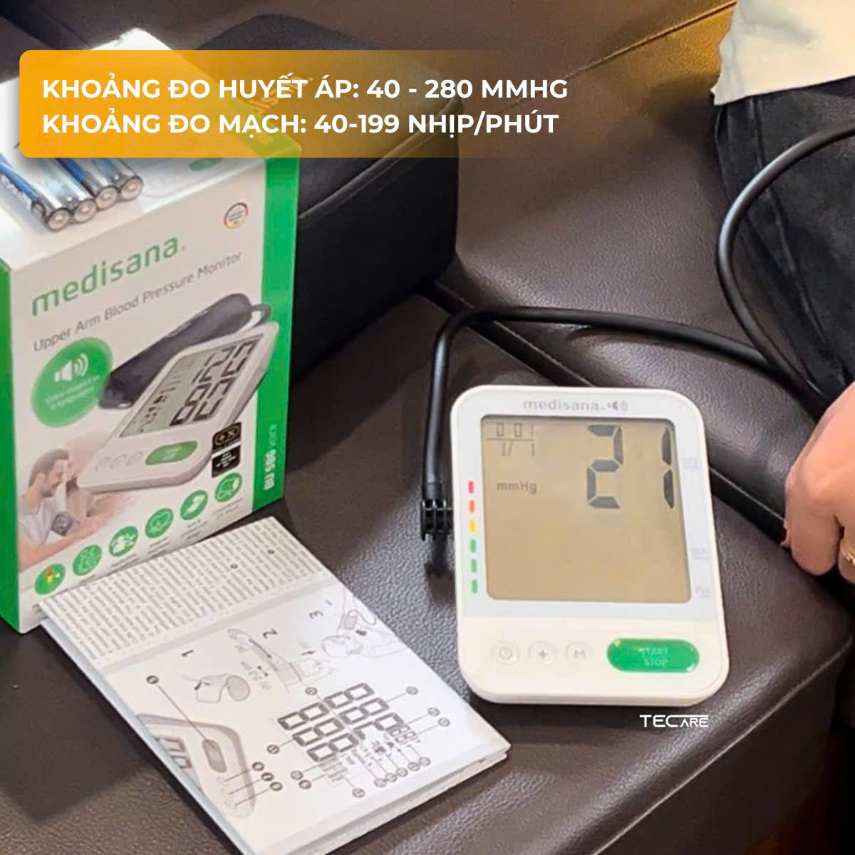 [COMBO MÙA HÈ] Máy đo huyết áp bắp tay Medisana + Nhiệt kế ẩm Homedics