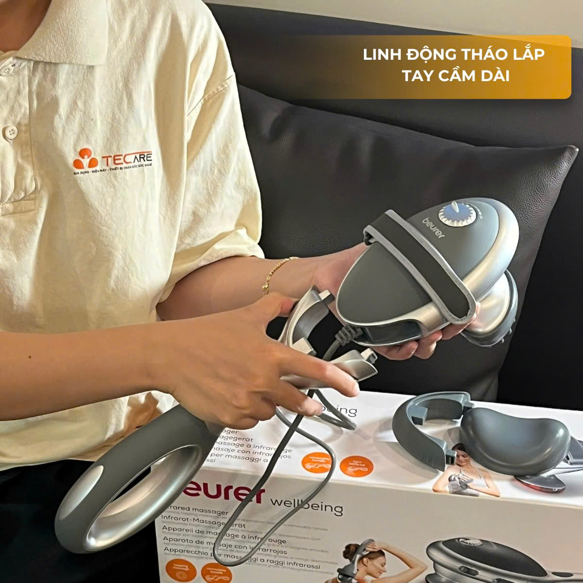 Beurer Máy massage cầm tay có đèn hồng ngoại MG70