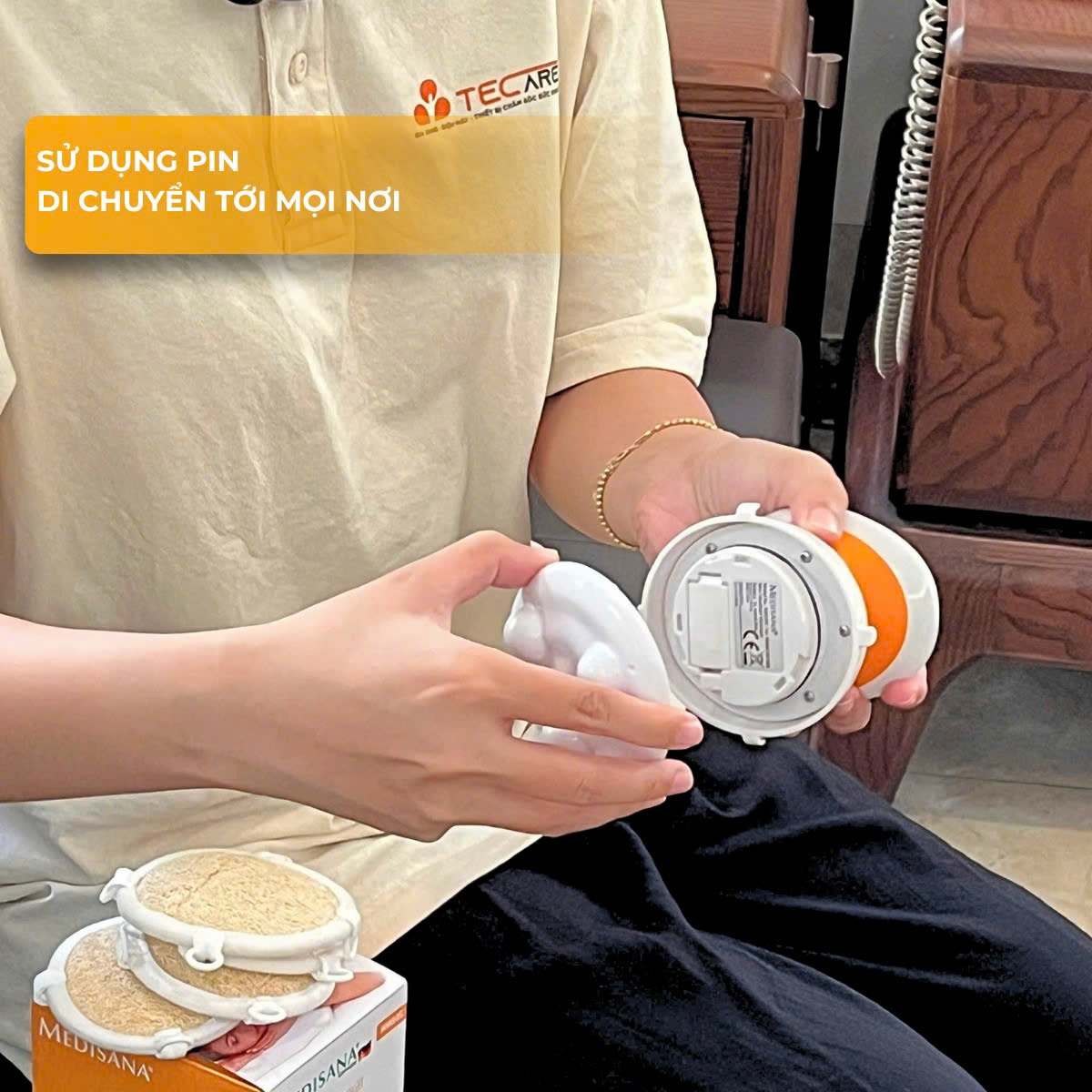 Medisana Máy Massage, Tẩy Da Chết Cầm Tay Mini 2in1 HM845