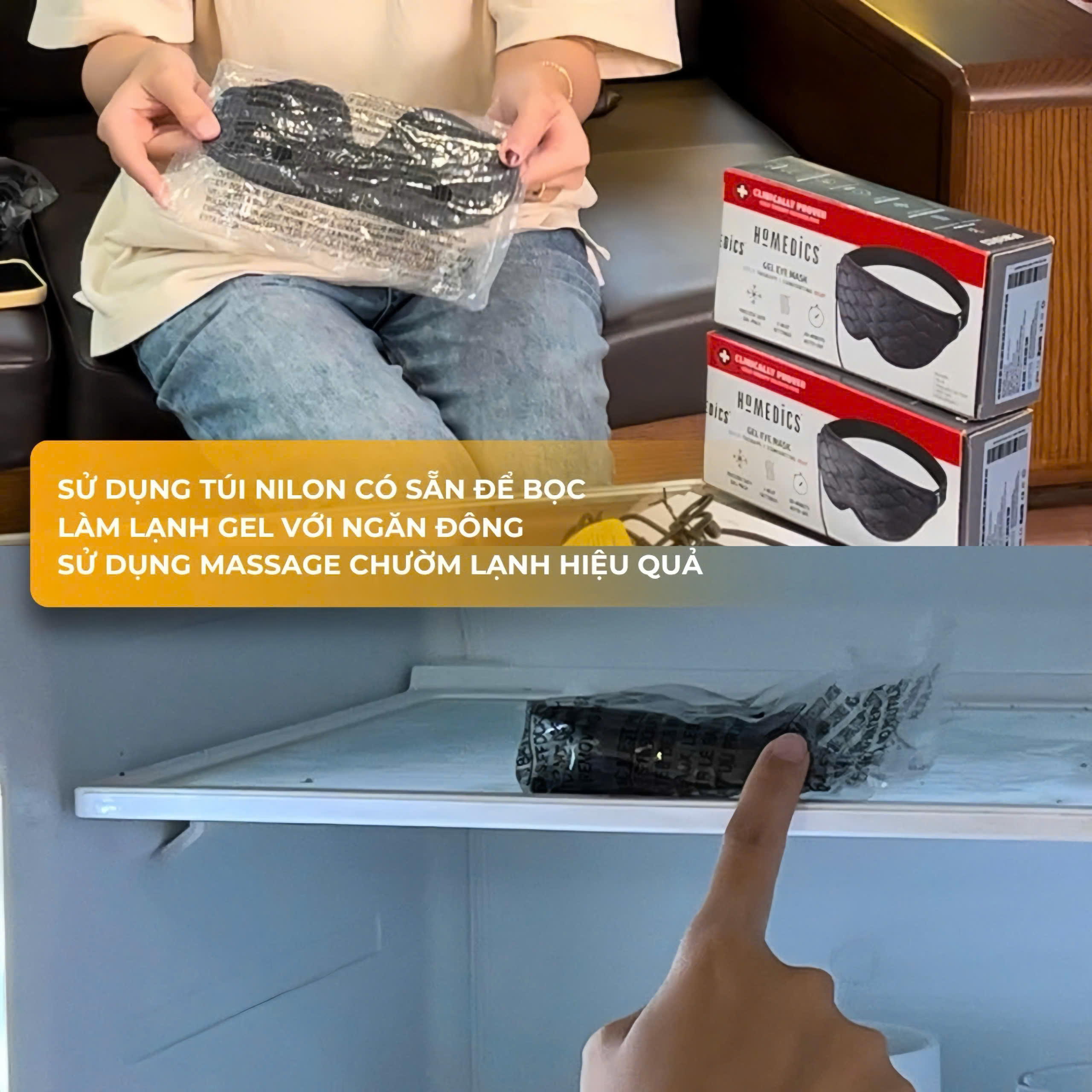 Homedics Máy massage mắt nóng lạnh công nghệ gel HP-GA24