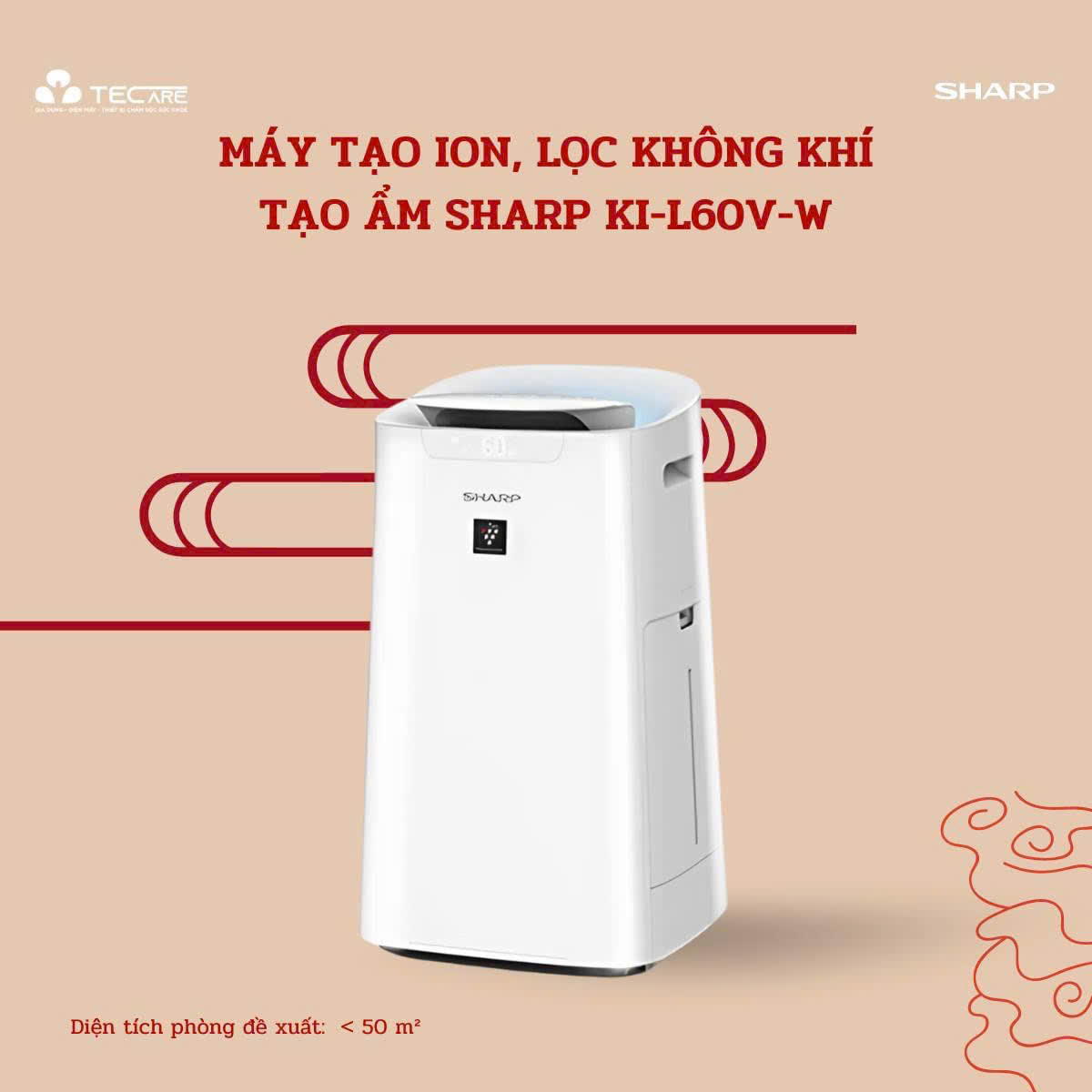 Máy lọc không khí tạo ẩm Sharp KI-L60V-W