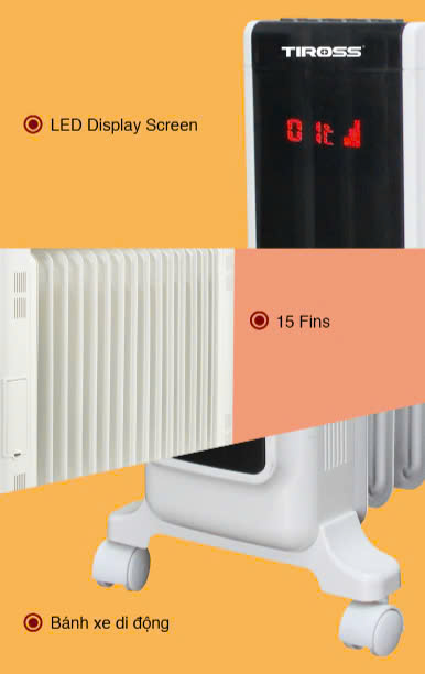 Sưởi dầu 15 thanh Tiross TS9215