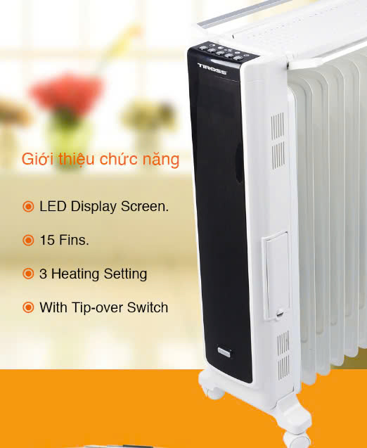 Sưởi dầu 15 thanh Tiross TS9215