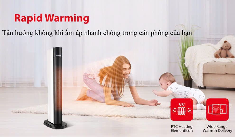 Quạt sưởi gốm ceramic Tiross TS9443
