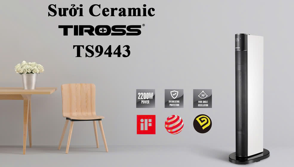 Quạt sưởi gốm ceramic Tiross TS9443