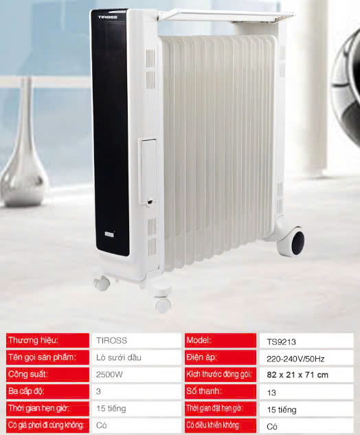 Sưởi dầu 13 thanh Tiross TS9213