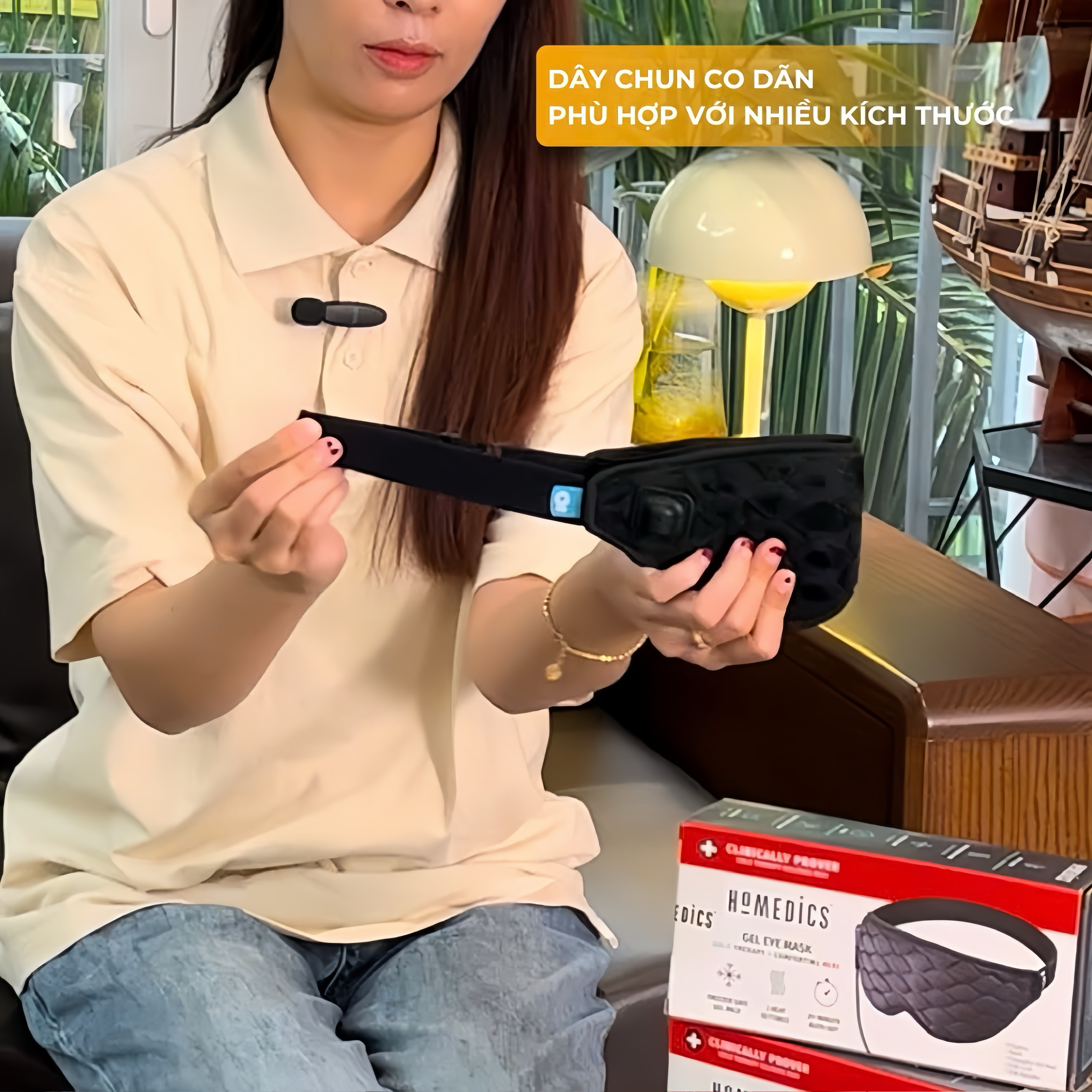 Homedics Máy massage mắt nóng lạnh công nghệ gel HP-GA24