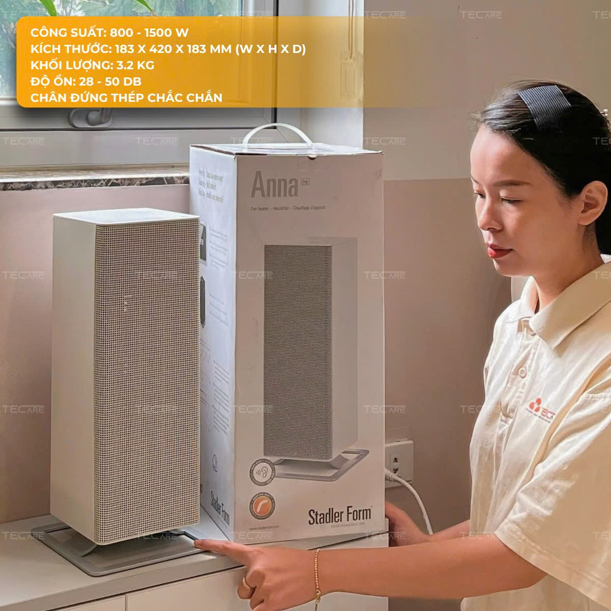 Stadler Form Máy sưởi gốm Anna Big Thụy Sỹ - Công suất 2000W