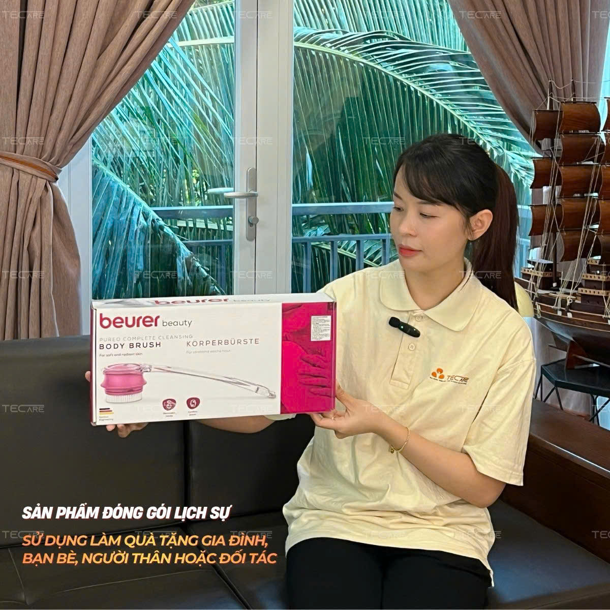 Beurer Bàn chải/Gậy tắm điện kì lưng hiệu quả FC55