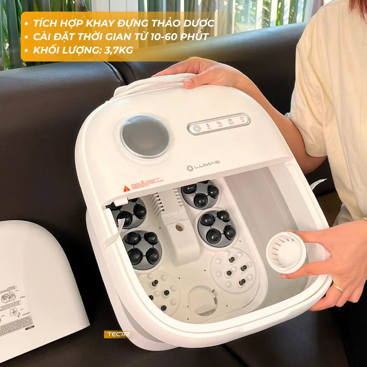 Lumias Bồn ngâm chân massage nước nóng LMF-01W