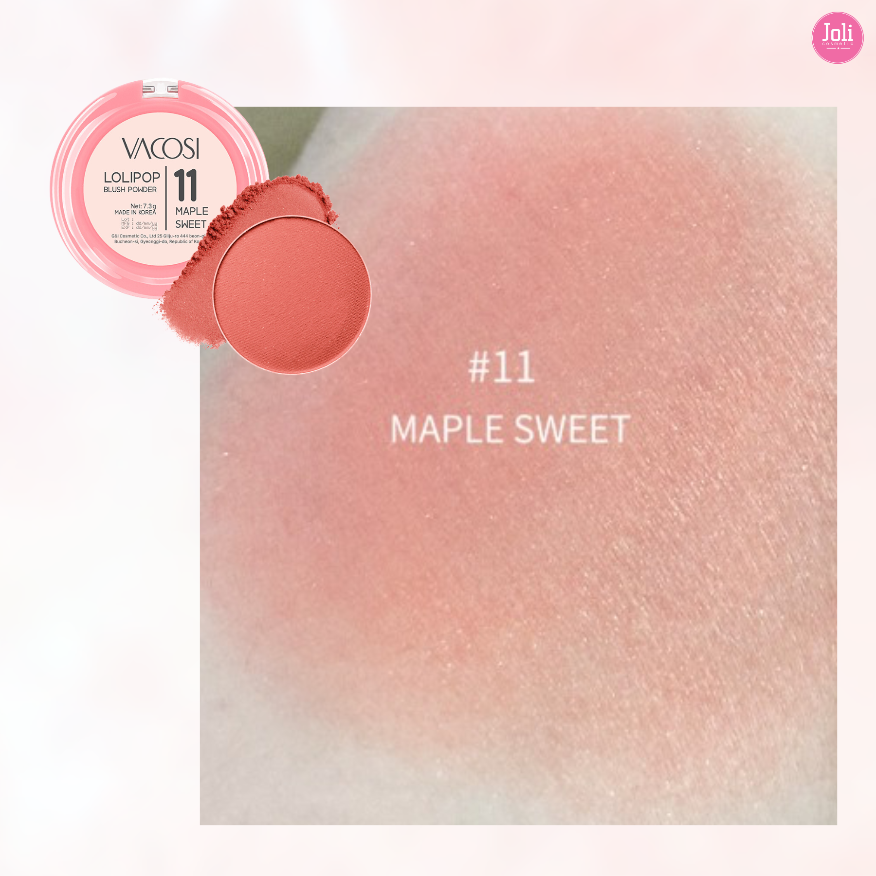 Má hồng Vacosi Mẫu mới #11 - Maple Sweet