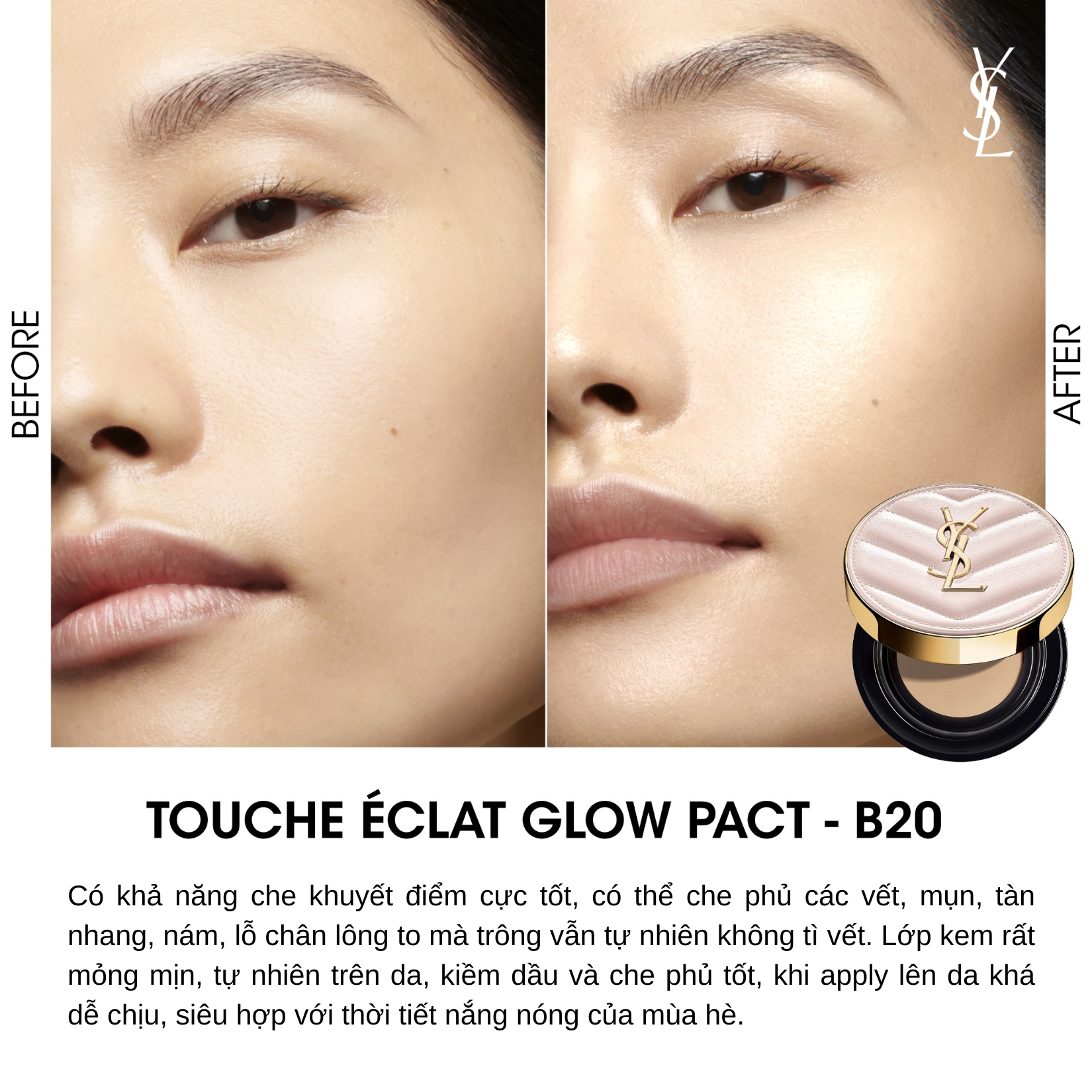 Phấn nước YSL Le Cushion Encre De Peau Couture Cushion Foundation 14g