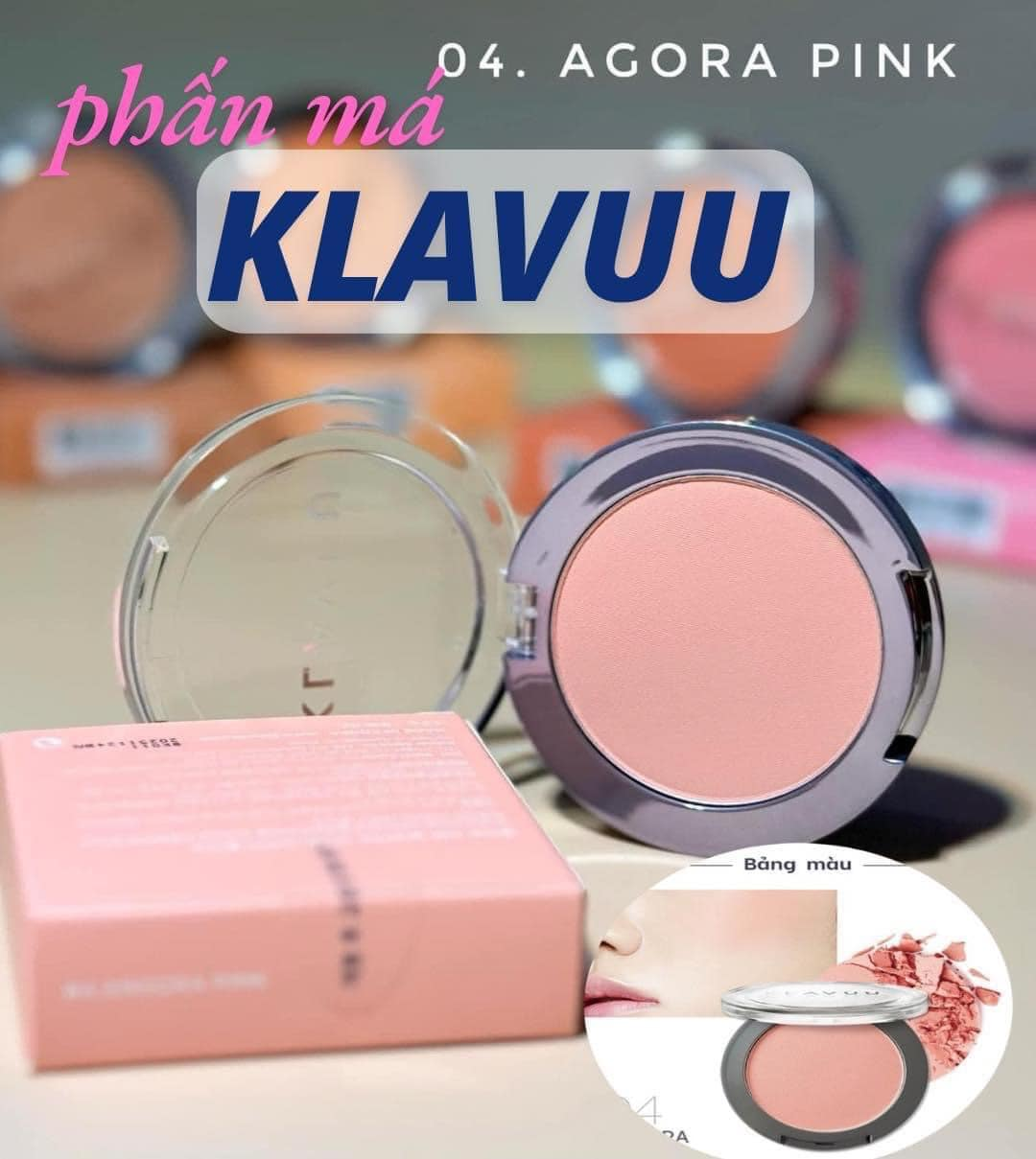 Phấn má hồng KLAVUU - #4 Angora Pink