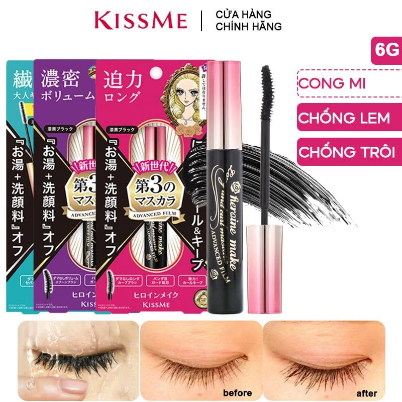 Mascara Kissme Heroine Make Long And Curl 6g (Nhựa)