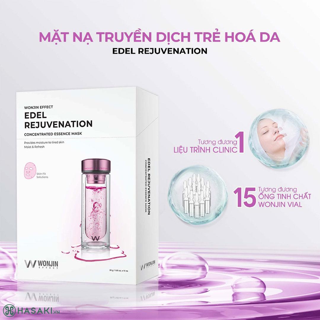Mặt nạ Wonjin Effect Edel Rejuvenation Concentrated Essence Mask hồng 30g