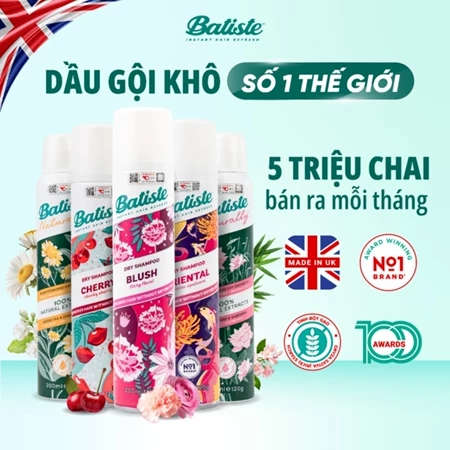 Dầu Gội Khô Batiste Dry Shampoo 200ml