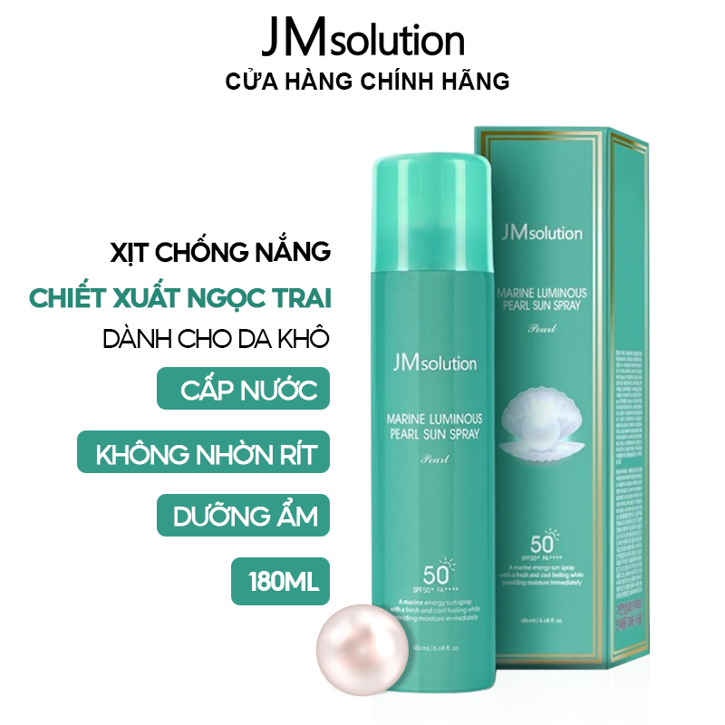 (Chai dài) - Xịt chống nắng JM Solution - (Xanh Hồng)