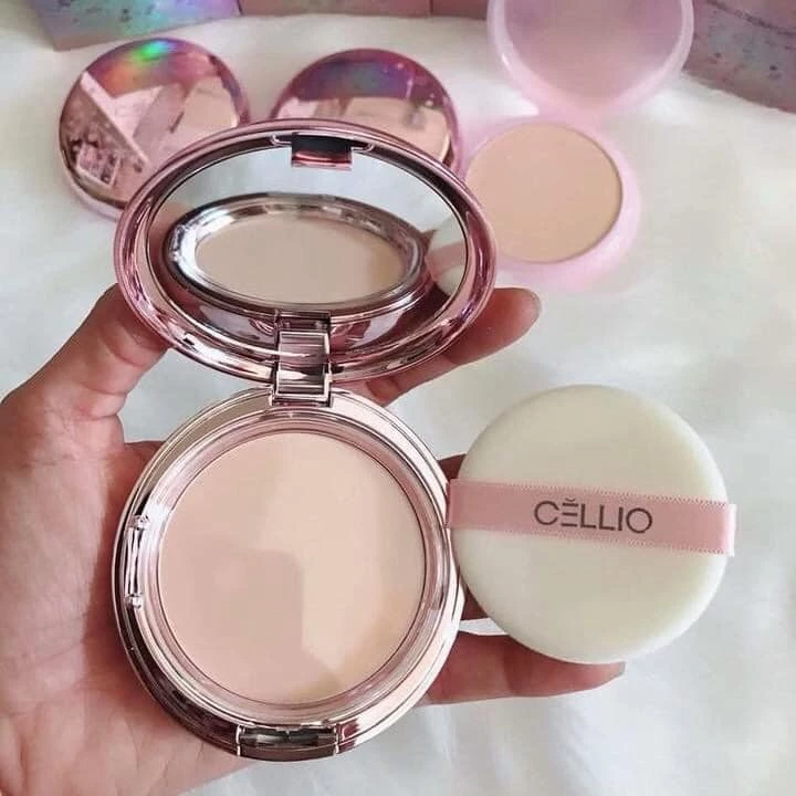 (Hồng) - Phấn phủ Cellio Shining Ex Twoway Cake - Tone #21