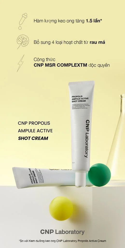 Kem Dưỡng CNP Laboratory Propolis Ampule Active Shot Cream-Tuýp