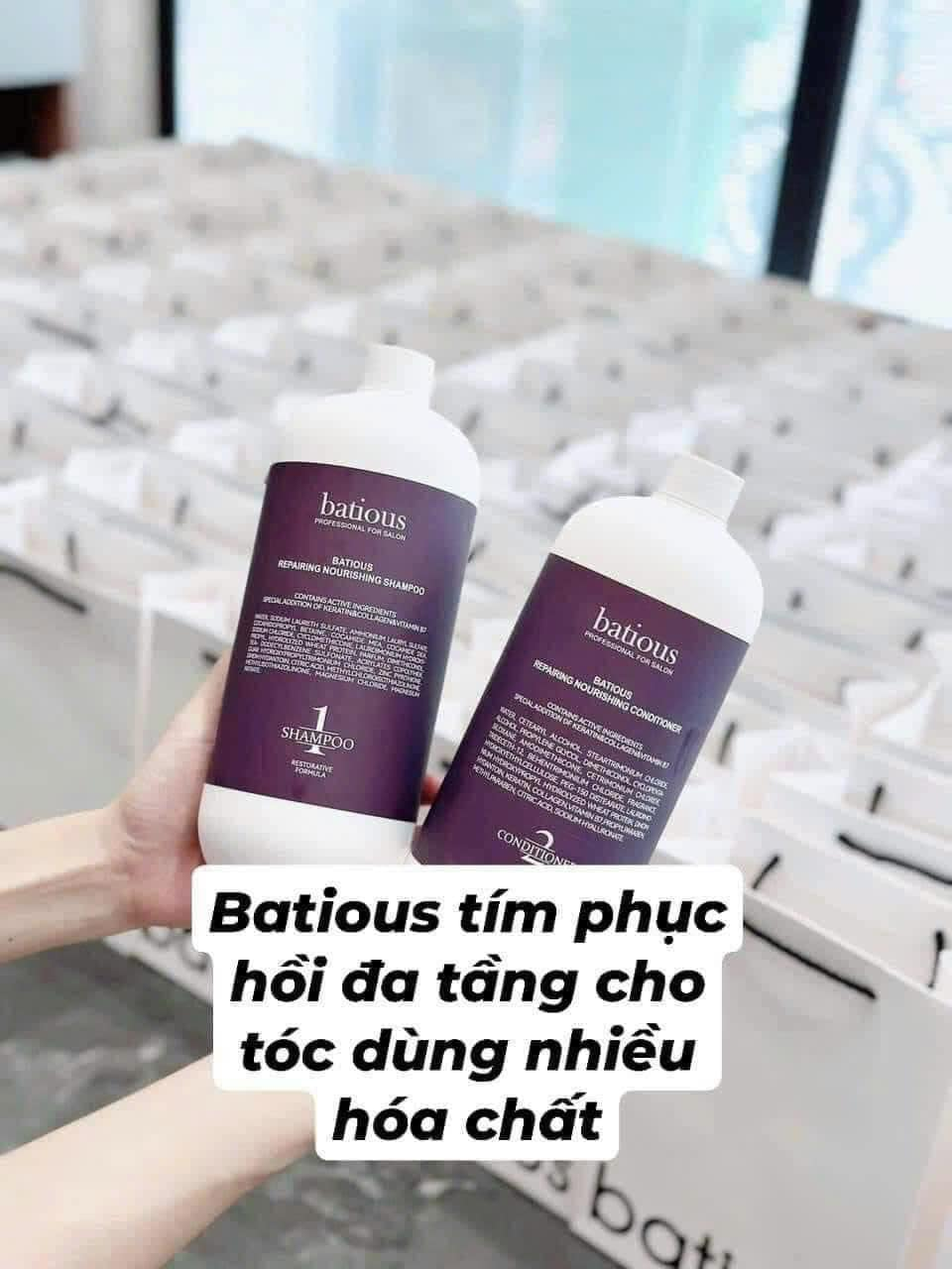 Cặp gội xả Batious Tím 500ml