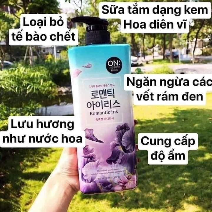 Sữa tắm On the Body 500ml Hàn - Tím #Romantic Iris