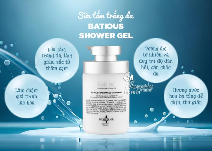 Sữa tắm Batious số 4 - #Showel gel