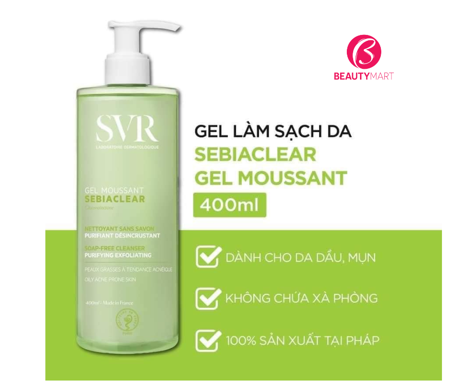 Sữa rửa mặt SVR tuýp 200ml - hồng (xách tay)