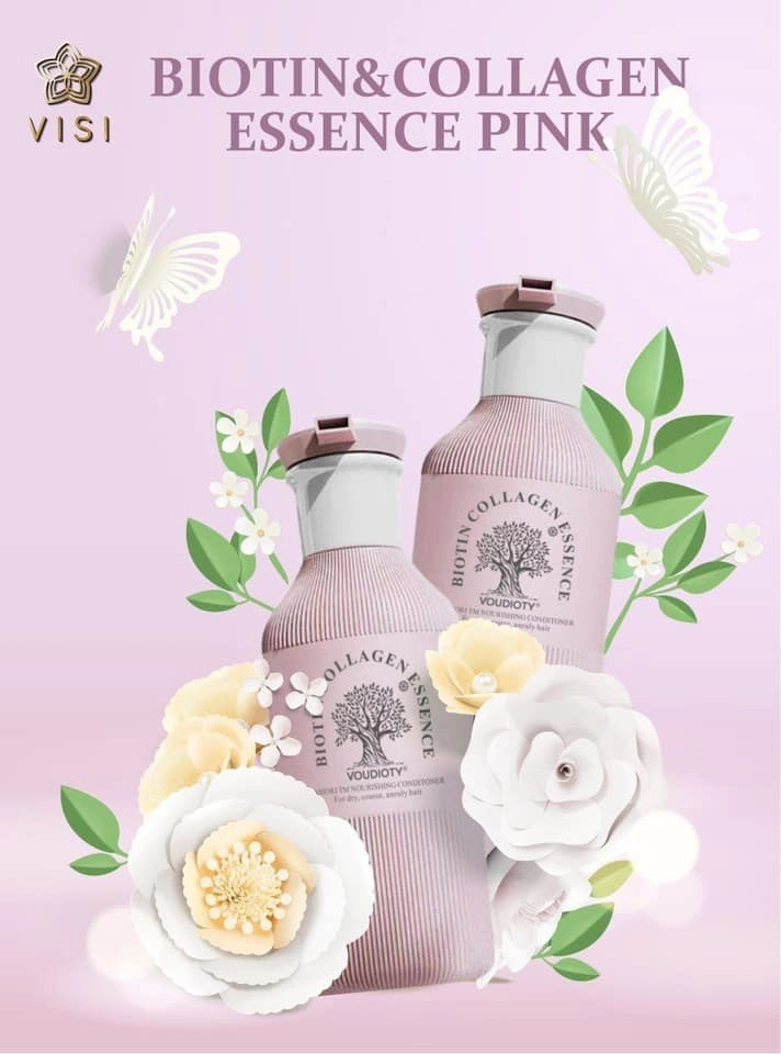 Set Gội Xả Biotin Essence - (Hồng Mộng Mơ)  500ml