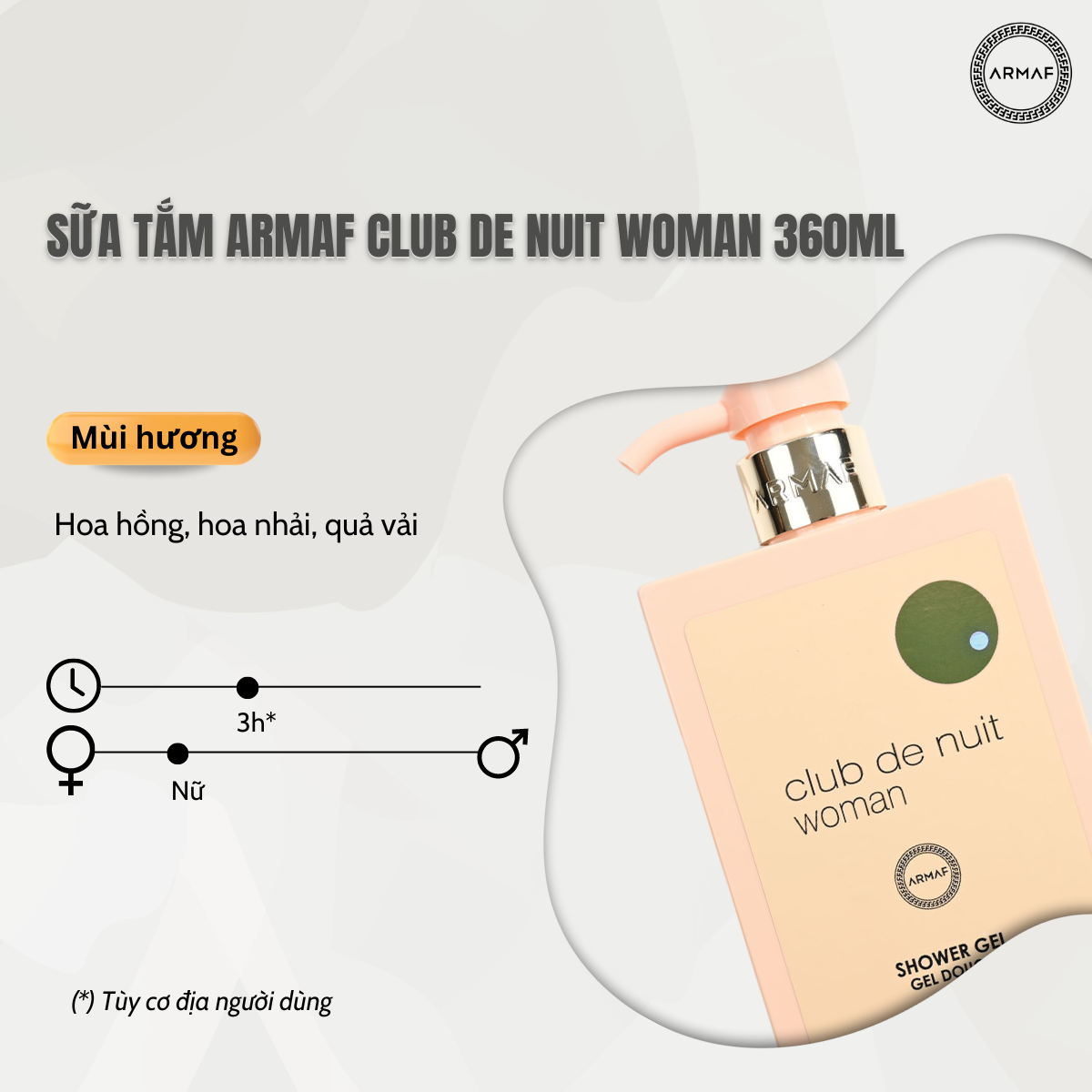 Sữa Tắm CLUB Nữ - Vàng