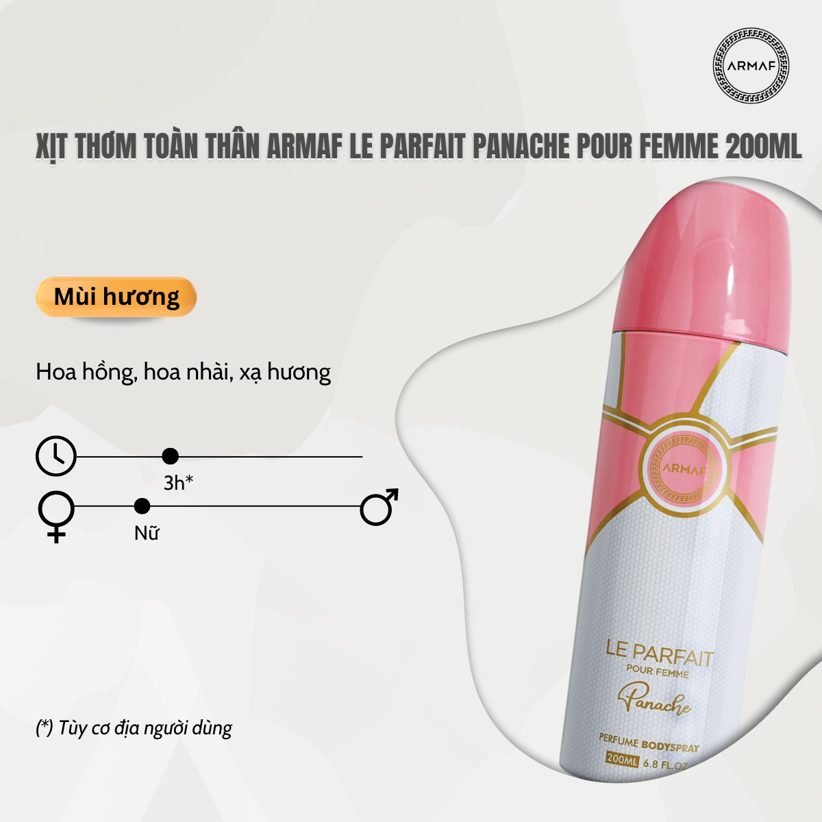 XỊT Club Le Parfai 200ml - PANACHE Hồng