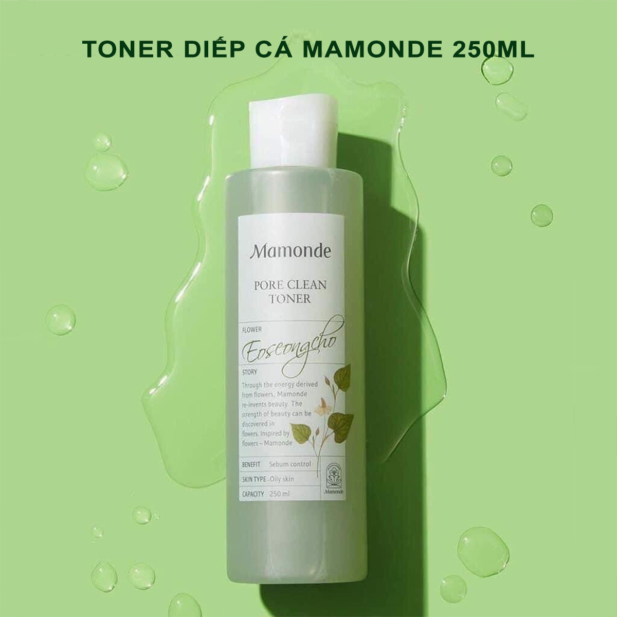 [Xanh Lá Đậm] Toner Diếp Cá Mamonde 250ml