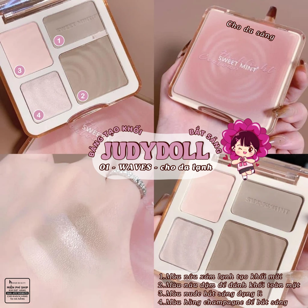 Phấn Bắt Sáng + Tạo Khối JUDYDOLL - #TONE 01 (HIGHLIGHT & CONTOUR)