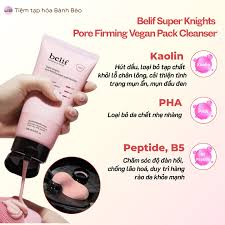 Sữa Rửa Mặt Dưỡng ẩm, Chống Lão Hóa Belif Super Knights Pore Firming Vegan Pack Cleanser 150ml
