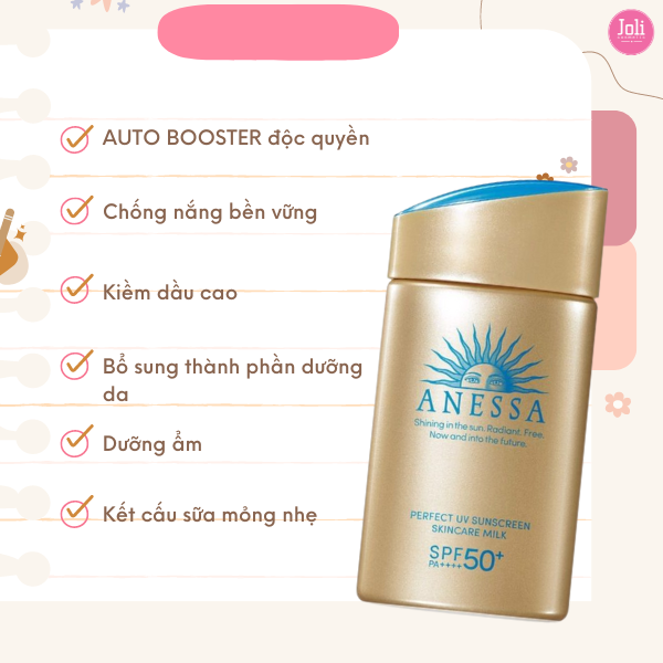 Sữa chống nắng dưỡng da kiềm dầu Anessa Perfect UV Sunscreen Skincare Milk SPF50+/PA++++ 60ml (Công ty)