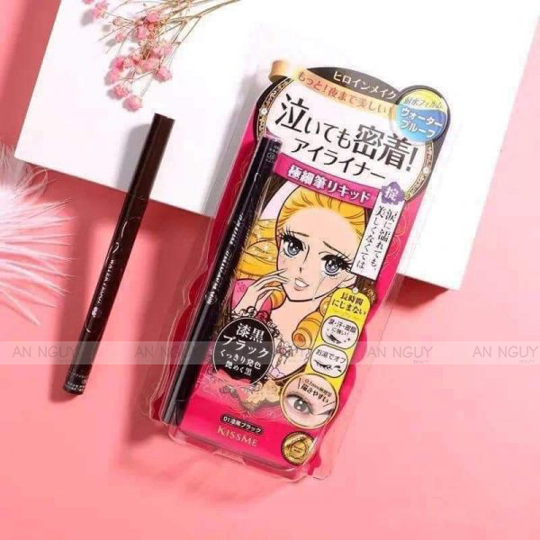 Kẻ mắt nước Kissme Heroine Make Smooth Liquid Eyeliner Super Keep #01 Jet Black