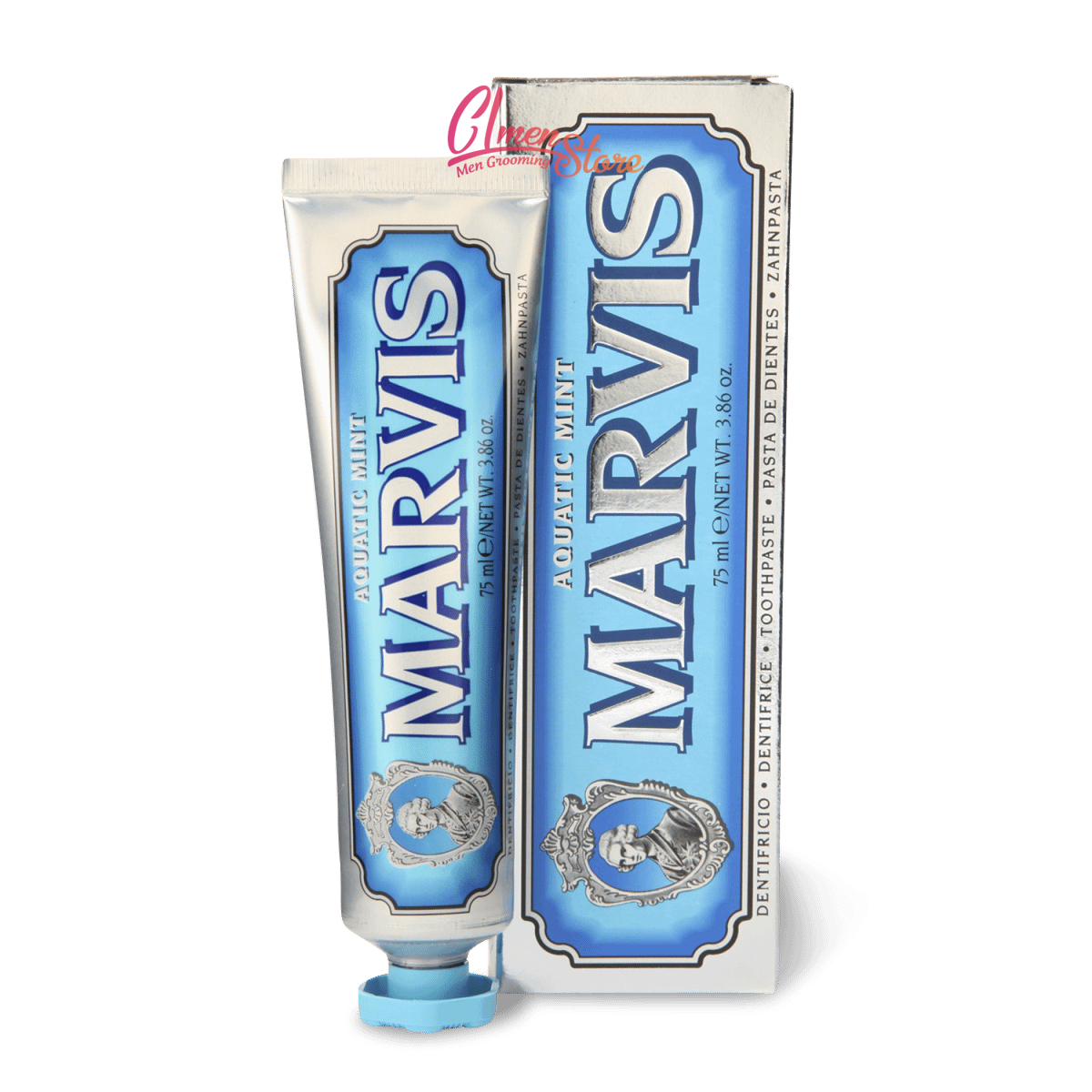Marvis - Kem đánh răng Whitening Mint màu bạc 85ml (Trắng răng)