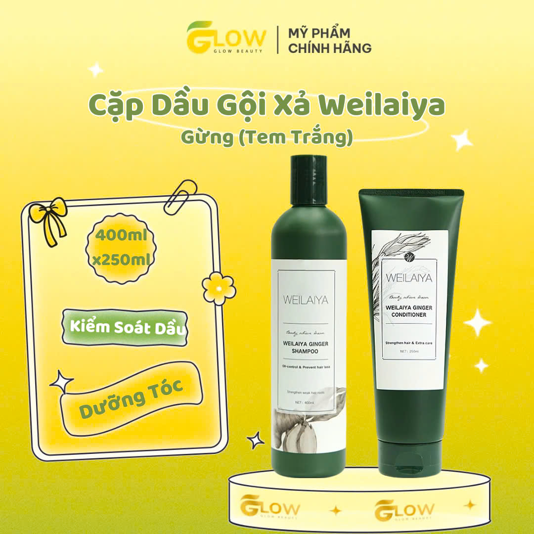 Weilaiya - cặp gội xả gừng (tem trắng)