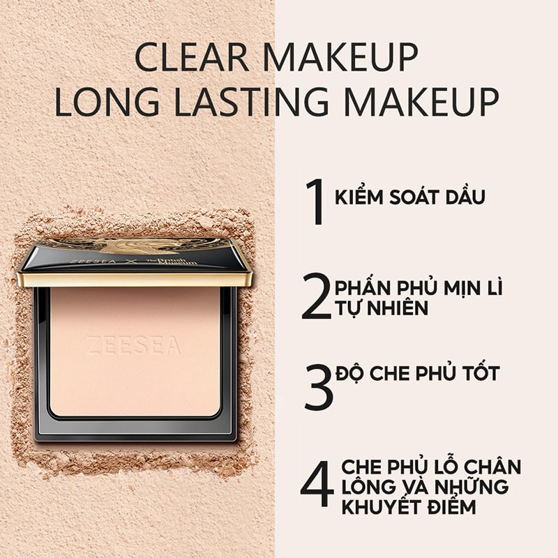 Phấn phủ nén Zeesea 8g