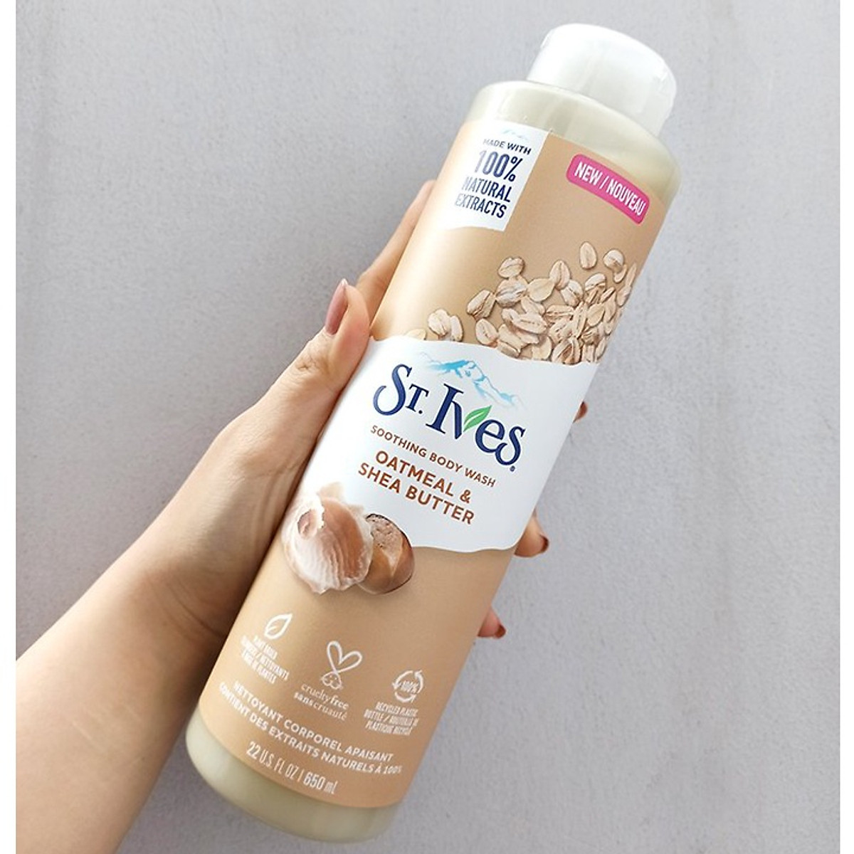 Sữa tắm tẩy tế bào chết body Stives Mỹ 650ml - Vị yến mạch