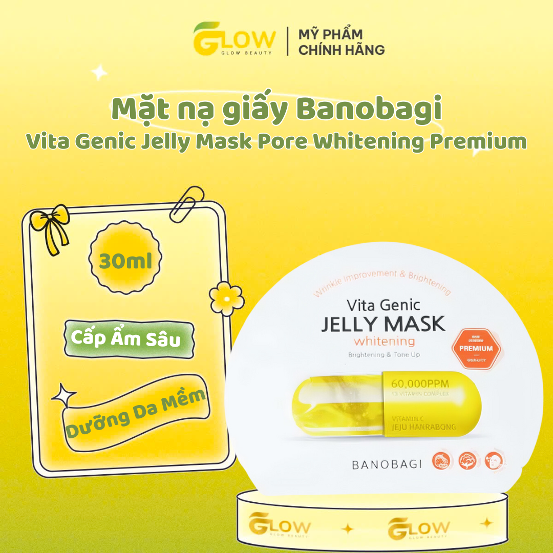 Mặt nạ giấy Banobagi Vita Genic Jelly Mask Pore Hydrating Premium xanh dương 30ml
