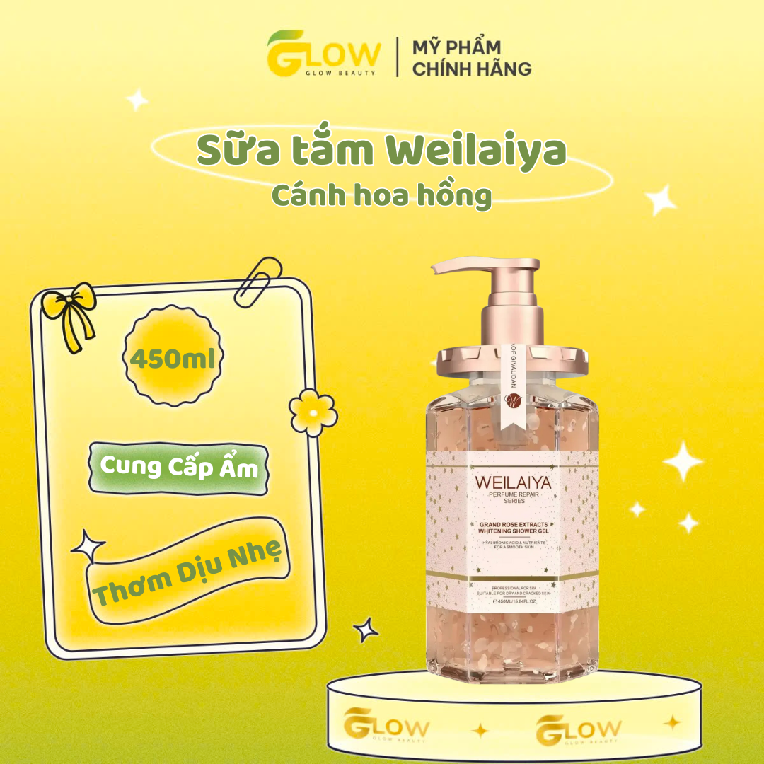 Sữa tắm Weilaiya [cánh hoa hồng] 450ml